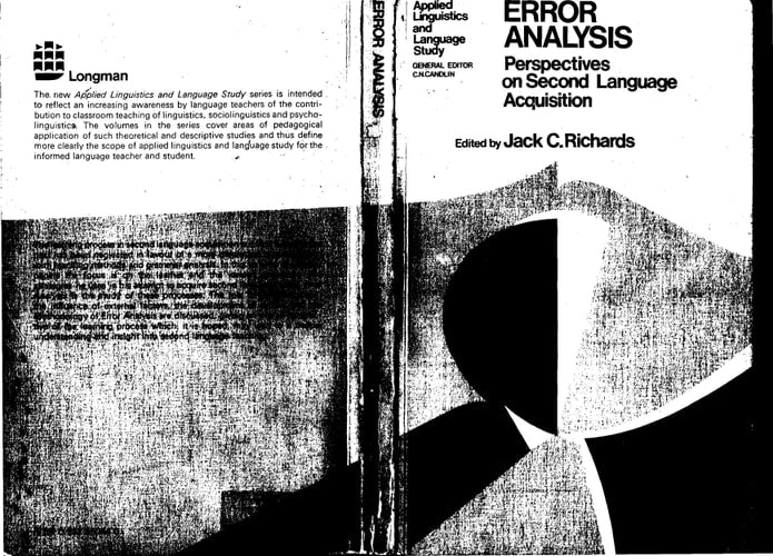 Error Analysis Perspectives on Second Language Acq (Applied Linguistics and Language Study)