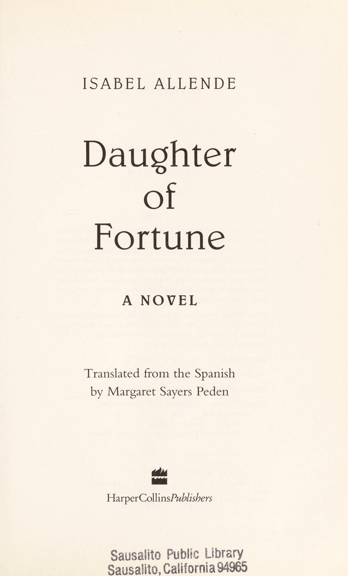 Daughter of Fortune: A Novel