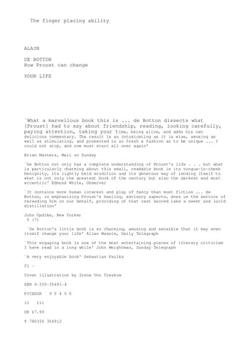 How Proust Can Change Your Life