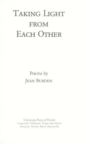 Taking Light from Each Other (Contemporary Poetry Series)