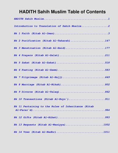 Sahih Muslim Volumes I-IV