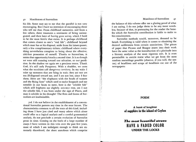 Manifestoes of Surrealism (Ann Arbor Paperbacks)