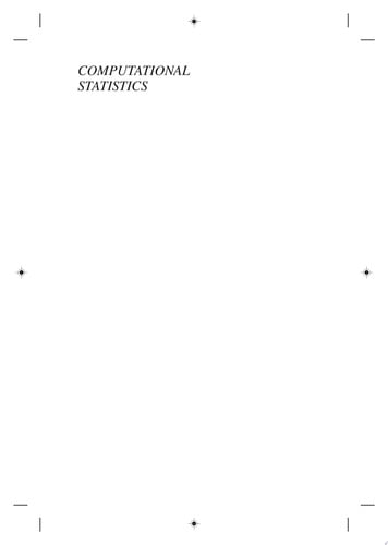 Computational Statistics