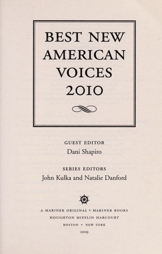 Best New American Voices 2010 (Best American)