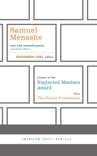 Samuel Menashe: New and Selected Poems (American Poets Project)