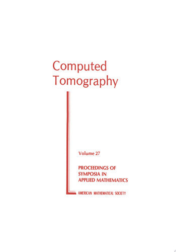 Computed Tomography (Proceedings of Symposia in Applied Mathematics)
