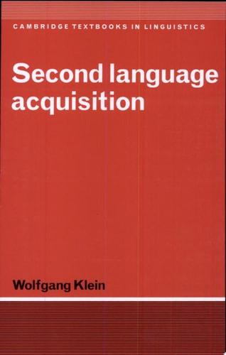 Second Language Acquisition (Cambridge Textbooks in Linguistics)