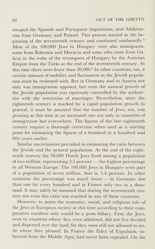 Out of the Ghetto - The Social Background of Jewish Emancipation 1770-1870