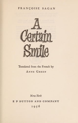 A Certain Smile: A Novel
