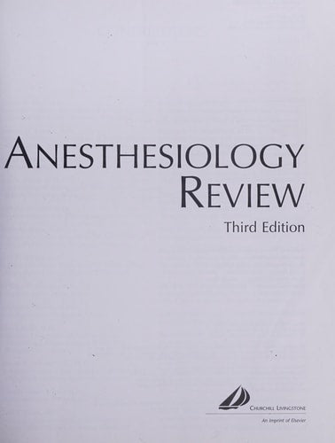 Anesthesiology Review (Anesthesiology Review)(3rd Edition)
