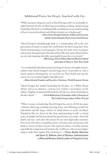Hearts Touched with Fire: How Great Leaders are Made