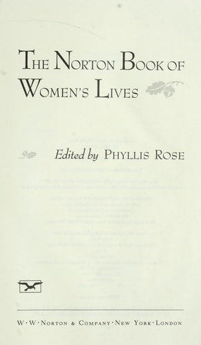 The Norton Book of Women's Lives