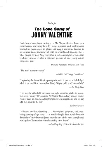 The Love Song of Jonny Valentine: A Novel