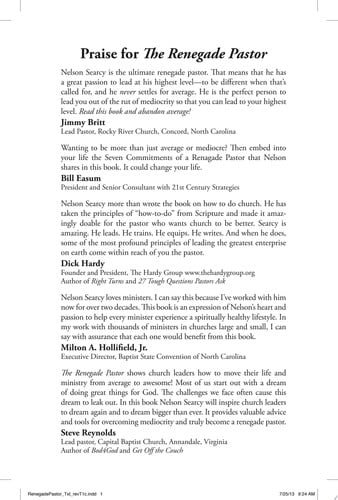 The Renegade Pastor: Abandoning Average in Your Life and Ministry