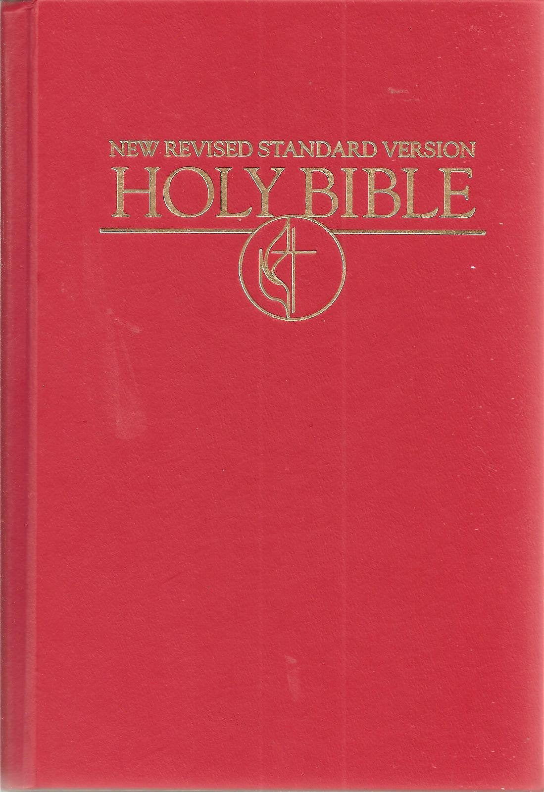 Cokesbury NRSV Pew United Methodist Edition Bible: Cross and Flame Emblem, Bright Red
