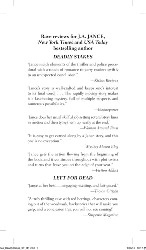 Deadly Stakes (Ali Reynolds)