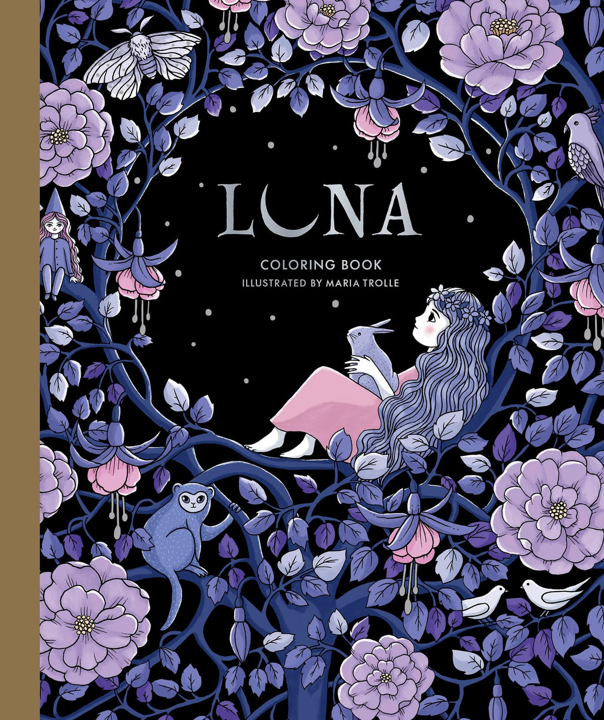 Luna Coloring Book: Hardcover adult coloring book featuring thick, high-quality paper (Maria Trolle)