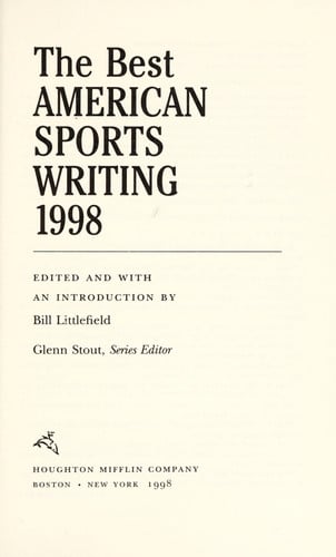 The Best American Sports Writing 1998