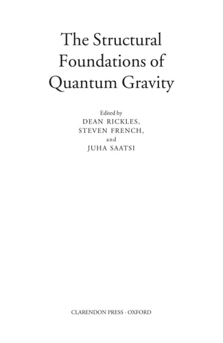 The Structural Foundations of Quantum Gravity
