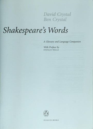 Shakespeare's Words: A Glossary and Language Companion