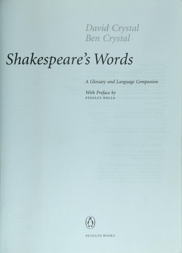 Shakespeare's Words: A Glossary and Language Companion