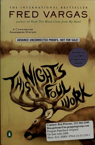 This Night's Foul Work: A Commissaire Adamsberg Mystery (Chief Inspector Adamsberg Mysteries)