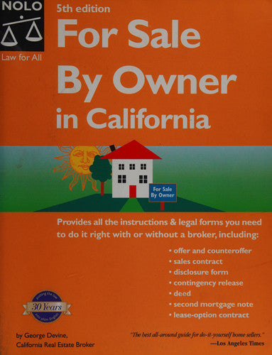 For Sale by Owner in California (For Sale By Owner in California, 5th ed)