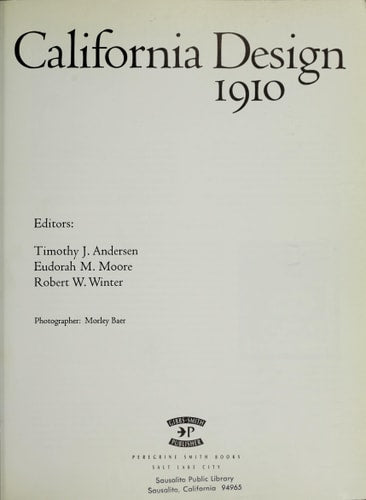 California Design 1910