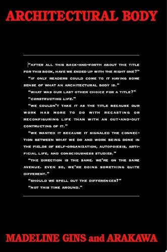 Architectural Body (Modern and Contemporary Poetics)