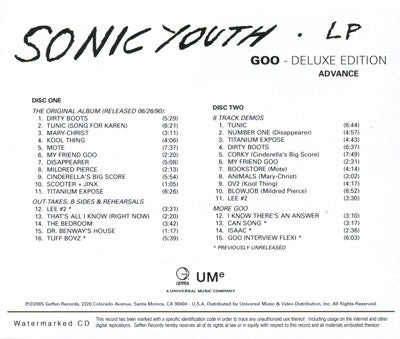 Sonic Youth : Goo (2xCDr, Album, Promo, RE, RM)