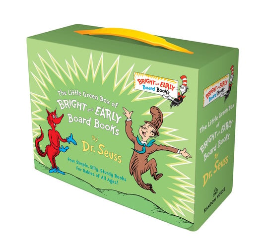 Little Green Boxed Set of Bright and Early Board Books: Fox in Socks; Mr. Brown Can Moo! Can You?; There's a Wocket in My Pocket!; Dr. Seuss's ABC (Bright & Early Board Books)