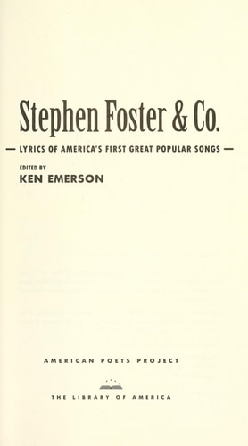 Lyrics of the First Great Popular Songs (American Poets Project)
