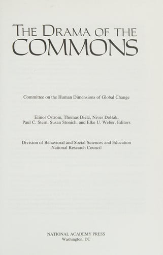 The Drama of the Commons