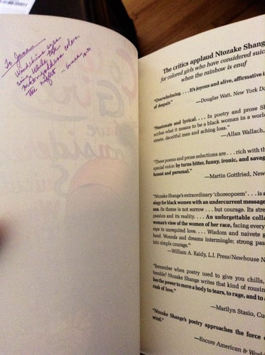 FOR COLORED GIRLS WHO HAVE CONSIDERED SUICIDE / WHEN THE RAINBOW IS ENUF