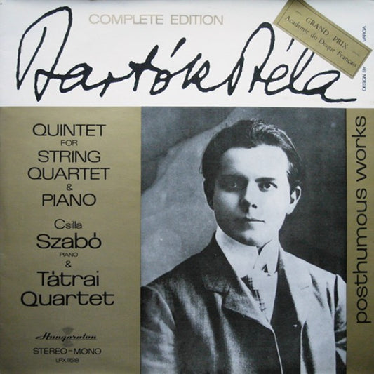 Béla Bartók / Csilla Szabó & Tátrai Quartet : Quintet For String Quartet & Piano (LP, Album)