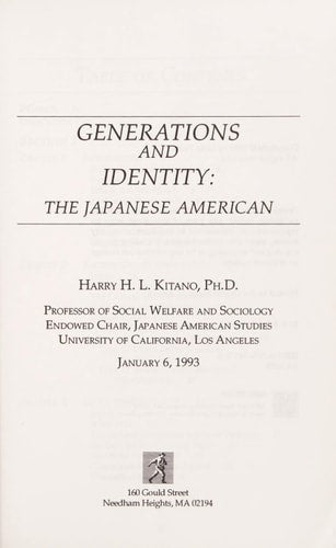 Generations and Identity: Japanese Americans