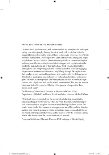 Fresh Fruit, Broken Bodies: Migrant Farmworkers in the United States (Volume 27) (California Series in Public Anthropology)