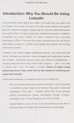 Linkedin in 30 Minutes: How to Create a Rock-Solid Linkedin Profile and Build Connections That Matter