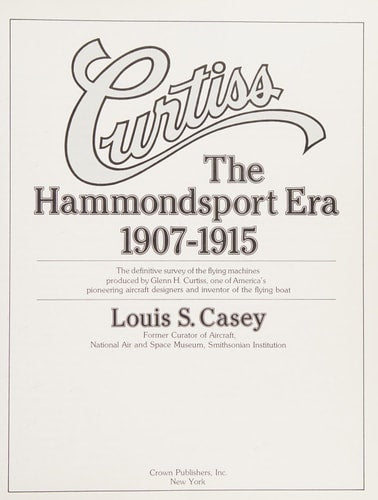 Curtiss Hammondsport Era