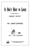 It Don't Hurt to Laugh: Cowboy Poetry