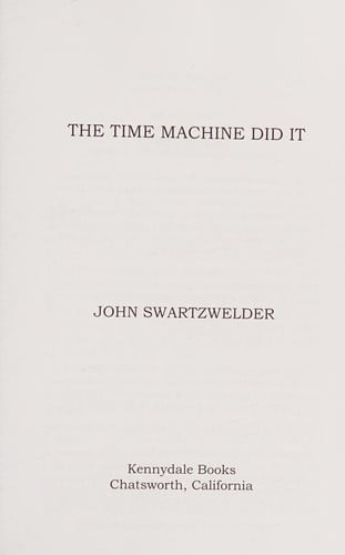 The Time Machine Did It