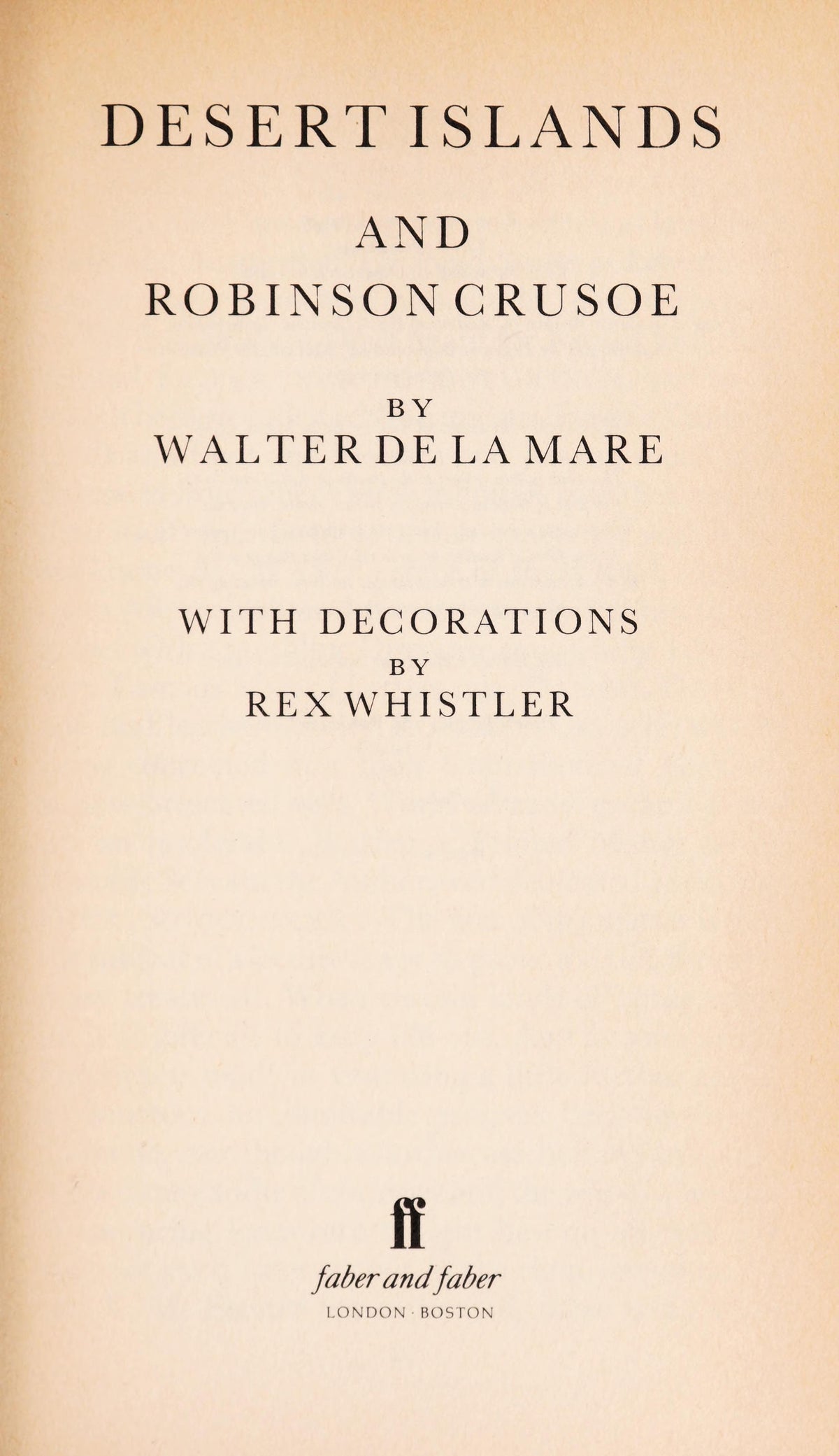 Desert Islands and Robinson Crusoe