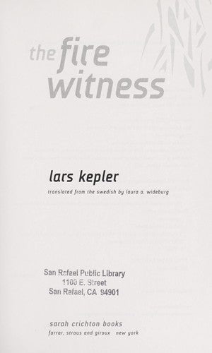 The Fire Witness: A Novel (Detective Inspector Joona Linna) cover