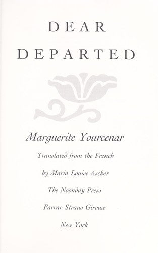 Dear Departed: A Memoir cover