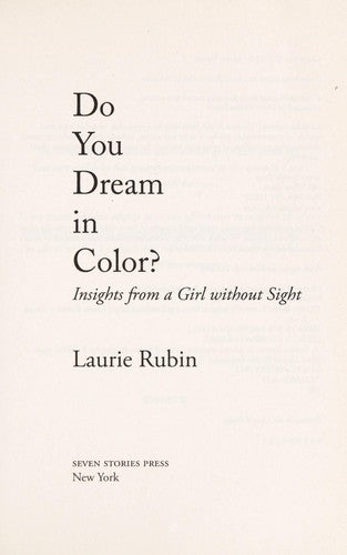 Do You Dream in Color?: Insights from a Girl Without Sight cover