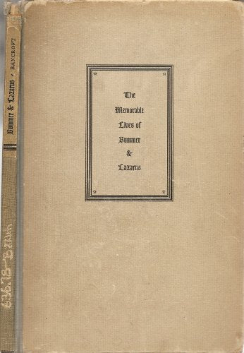 The memorable lives of Bummer & Lazarus (citizens of San Francisco) 185?-1865,