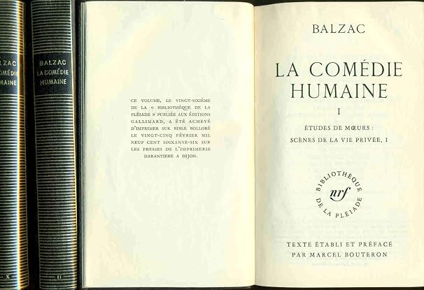 La Comédie Humaine, I, Etude De Moeurs - Scènes De La Vie Privée [French Edition]