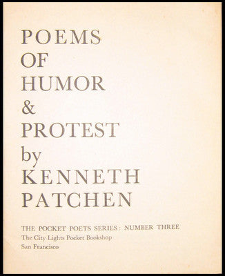 Poems of Humor & Protest - Pocket Poets Series : 3