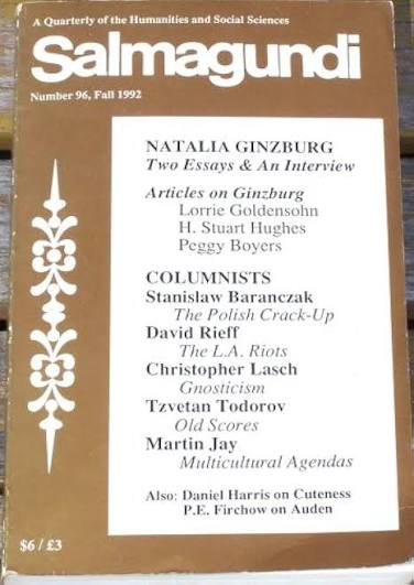 Salmagundi (Humanities and Social Sciences Quarterly, Fall, 1992, ISSN 00363529)