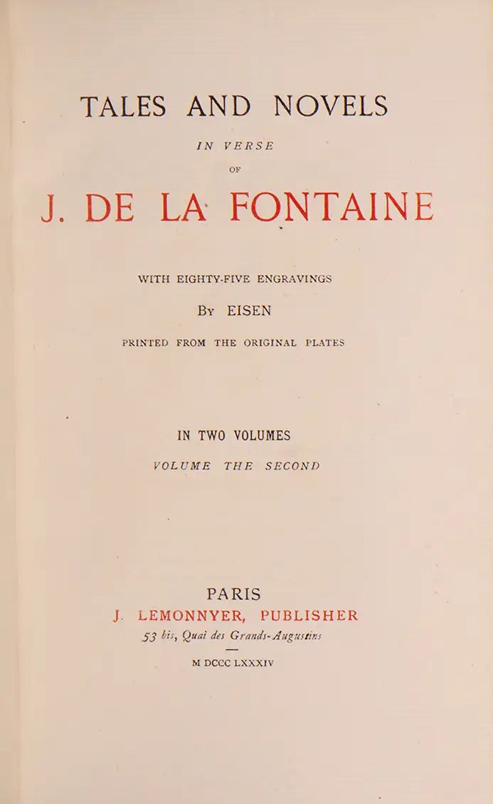 Tales and Novels of J. De La Fontaine Vol. 1-2
